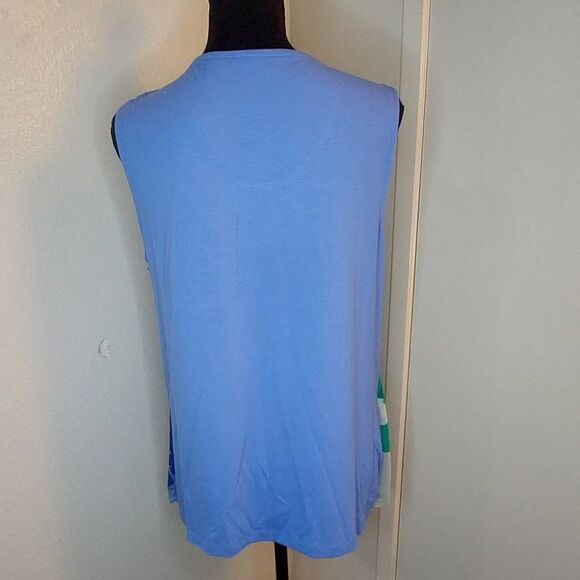 NWT New York & Company blouse blue XL - Picture 2 of 3